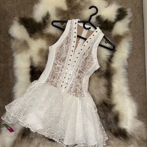 NWT line Scoop Neckline Lace Tulle Dress